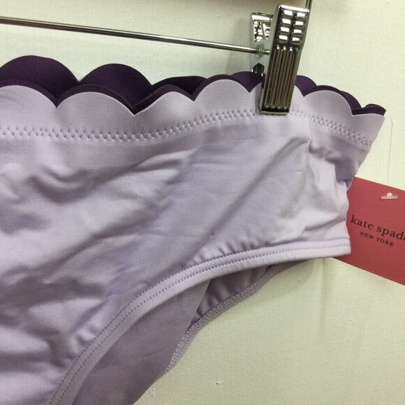 Kate Spade New York Womens Scalloped Hipster Bikini Bottom Lilac Size XL NWT - Picture 2 of 7